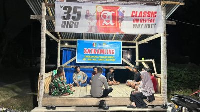 Bhabinkamtibmas Kelurahan Biru Ajak Warga Aktifkan Pos Satkamling Demi Keamanan Lingkungan