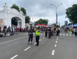 Satlantas Polres Bone Laksanakan PAM Jalur Kunjungan Kapolda Sulsel