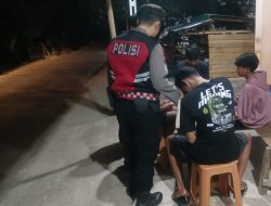 Pastikan Wilayah Hukumnya Tetap Kondusif, Unit Samapta Polsek Cenrana Rutin Patroli di Malam Hari