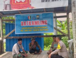 Bhabinkamtibmas Bripka Sultan Lakukan Kunjungan Satkamling di Lingkungan Palengoreng