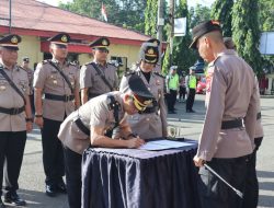Kapolres Bone Pimpin Sertijab Sejumlah Pejabat dan Kapolsek Jajaran
