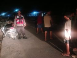 Upaya Preventif, Polsek Cenrana Lakukan Patroli Malam Hari