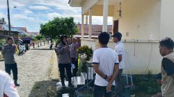 Kunjungan Sat Binmas Polres Bone, Mengecek Pos Satkamling Binaan Polsek Tellu Siattinge