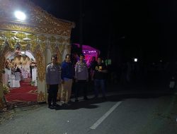 Personil Polsek Tanete Riattang Hadir Jaga Kamtibmas di Acara Hajatan Warga