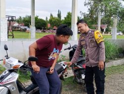 Bripka Saharuddin Menyapa Warga, Aktif Sampaikan Pesan-Pesan Kamtibmas