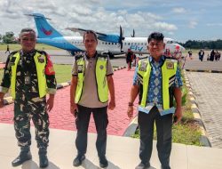 Polsek Awangpone Pantau Pesawat ATR Fly Jaya menuju Bandara Makassar Minggu Pertama Mei 2026