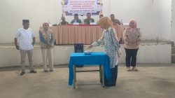 Pengundian nomor urut calon kepala desa PAW desa salebba, dihadiri oleh Kapolsek Ponre