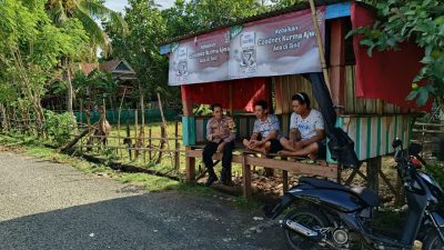 Perkuat Sistem Keamanan Lingkungan, Aiptu Muhammad Aras Patarai Sambangi Pos Satkamling