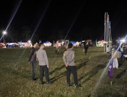 Perkuat Keamanan Kegiatan Perkemahan Ekspresi II Tingkat Penegak se-Sulawesi, Personil Polsek Palakka Laksanakan Pengamanan di Desa Usa