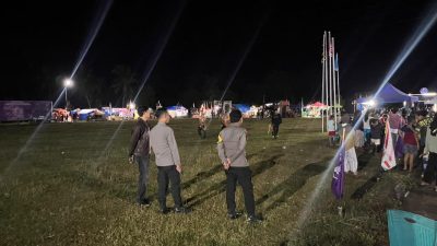 Perkuat Keamanan Kegiatan Perkemahan Ekspresi II Tingkat Penegak se-Sulawesi, Personil Polsek Palakka Laksanakan Pengamanan di Desa Usa