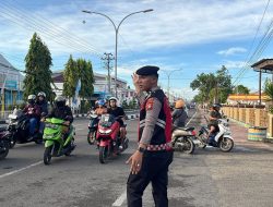 Ciptakan Lalulintas Yang Aman dan Lancar, Personil Sat Samapta Tingkatkan Pengaturan Pagi