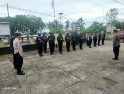 Kapolsek Sibulue Pimpin Apel Pengecekan PAM Pengamanan Pilkades Antar Waktu Desa Bulie