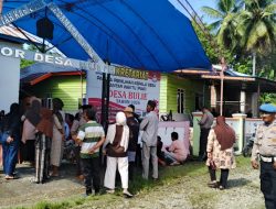Kapolsek Sibulue Pimpin Pengamanan Pemungutan Suara Pilkades PAW Desa Bulie Kec Sibulue Kab.Bone