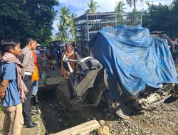 Hilang Kendali Diduga Picu Kecelakaan Beruntun di Sijelling, Satlantas Polres Bone Lakukan Olah TKP