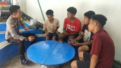 Bhabinkamtibmas Sambangi Warga Desa Corawali, Sampaikan Himbauan Kamtibmas