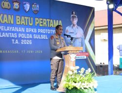 Kapolda Sulsel Letakkan Batu Pertama Pembangunan Gedung BPKB Prototype Ditlantas Polda Sulsel, Wujudkan Layanan Modern dan Transparan