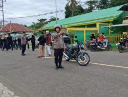 Personel Polsek Ajangale Laksanakan Pengamanan dan Pengawalan Pawai Menyambut Tahun Baru Islam 1 Muharram 1448 H