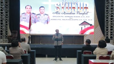 Ibadah Perdana Wakapolda Sulsel Bersama Personel Oikumene, Perkuat Iman dan Kebersamaan