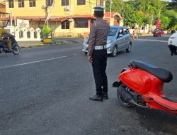 Sigap di Lapangan, Unit Lantas Polsek Tanete Riattang Pastikan Arus Lalu Lintas Tetap Lancar