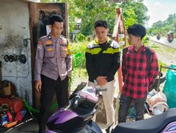 Bhabinkamtibmas Sambangi Pengendara, Imbau Utamakan Keselamatan dan Tertib Berlalu Lintas