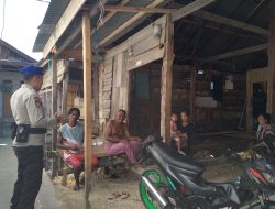 Personel Satpolairud Polres Bone Lakukan Sambang Dan Pantau Kamtibmas Di Wilayah Pesisir