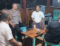 Bhabinkamtibmas Brigpol Andi Parakkasi Sambangi Sat Kamling, Sampaikan Pesan Kamtibmas