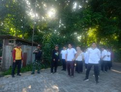 Polsek Awangpone Bersama Koramil Awangpone Latih Gerak Jalan ASN Kecamatan Awangpone Sambut HUT Ke-81 Kemerdekaan RI