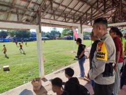 Polsek Cenrana Lakukan Pengamanan Turnamen Sepak Bola Piala Kemerdekaan Pemuda Cenrana 2026