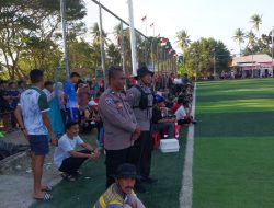 Semarak HUT RI ke-81, Polsek Ponre Melaksanakan Pengamanan Turnamen Sepak Bola