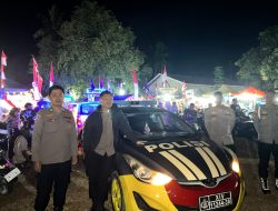 Personel Polsek Ulaweng Lakukan Pengamanan Malam Terakhir Perkemahan Pramuka di Lapangan Andi Makkulawu