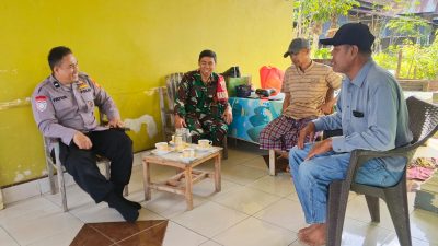 Bhabinkamtibmas Desa Balieng Toa Bersama Babinsa Laksanakan Silaturahmi dan Sampaikan Pesan Kamtibmas