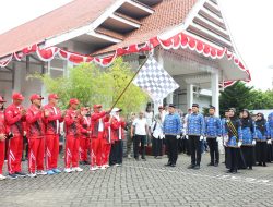 Wakapolres Bone Hadiri Pembukaan Lomba Gerak Jalan Antar OPD dan Kecamatan Sambut HUT ke-81 Kemerdekaan RI