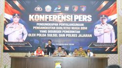 Polda Sulsel Gelar Konferensi Pers Penegakan Hukum Penyalahgunaan BBM Bersubsidi