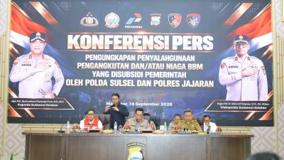 Polda Sulsel Gelar Konferensi Pers Penegakan Hukum Penyalahgunaan BBM Bersubsidi