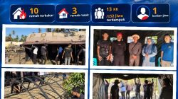 Sigap Bantu Korban Bencana, Sat Samapta Polres Bone Pasang Tenda di Lokasi Kebakaran Desa Sanrangeng
