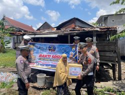 Satlantas Polres Bone Gelar Bakti Sosial, Bagikan Sembako untuk Warga Kurang Mampu