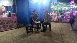 Anggota Polsek Mare Laksanakan Pengamanan Pasar Malam di Lapangan Merdeka Alun-Alun Mare