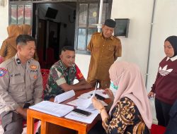 Sinergi TNI-Polri Dampingi Tim Kesehatan Puskesmas Usa Lakukan Tracing TBC di Desa Cinennung