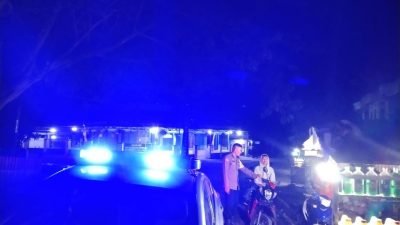 Harkamtibmas Malam Hari, Personel Piket Polsek Amali Rutin Patroli Biru